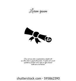 Web icon. Diploma