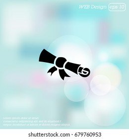 Web icon. Diploma
