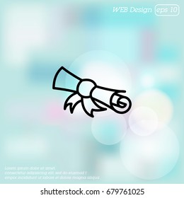Web icon. Diploma