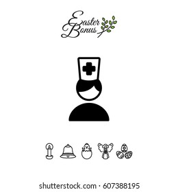 Web icon. Doctor. vector illustration