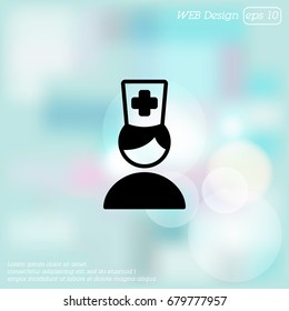 Web icon. Doctor. vector illustration