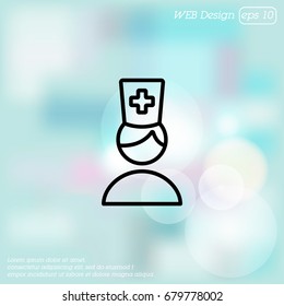 Web icon. Doctor. vector illustration