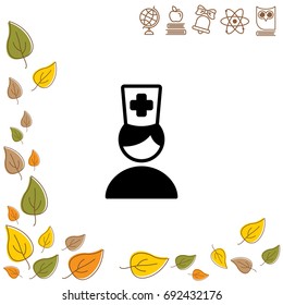 Web icon. Doctor. vector illustration