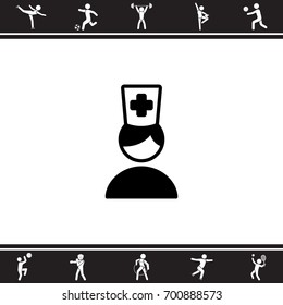 Web icon. Doctor. vector illustration