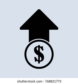 Web Icon of Dollar Up.
