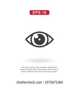 web icon eye sign isolated on white background. Simple vector illustration.