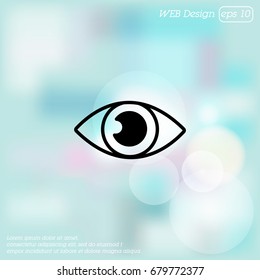 Web icon. Eye. vector illustration
