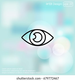 Web icon. Eye. vector illustration
