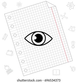 Web icon. Eye. vector illustration