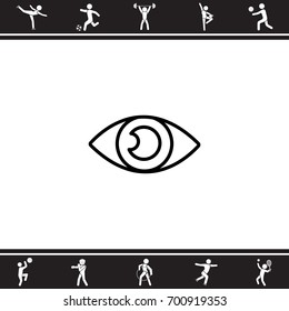 Web icon. Eye. vector illustration