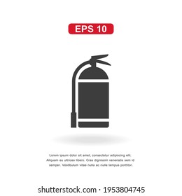 web icon Fire extinguisher sign isolated on white background. Simple vector illustration.