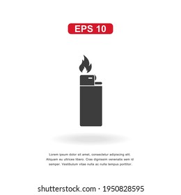 web icon fire lighter sign isolated on white background. Simple vector illustration.