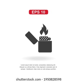 web icon fire lighter sign isolated on white background. Simple vector illustration.