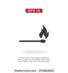 símbolo del encendedor de incendios del icono web aislado en fondo blanco. Ilustración vectorial simple.