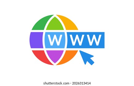 Web Icon flat isolated. Website pictogram. Internet symbol web site design, logo, app, Vector illustration