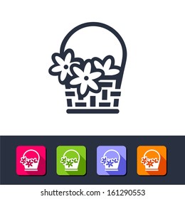 Web Icon - Flowers Basket