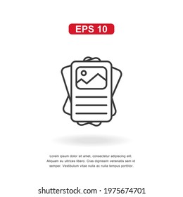 web icon Flyer sign isolated on white background. Simple vector illustration.