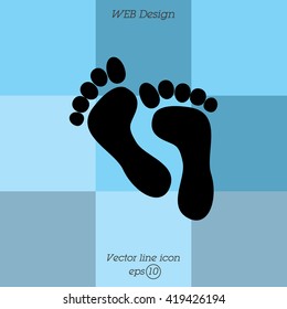 Web icon. Foot