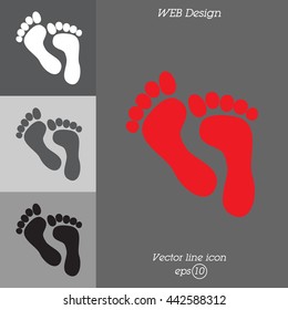 Web icon. Foot