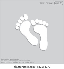 Web icon. Foot