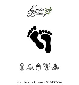 Web icon. Foot. vector illustration