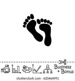 Web icon. Foot. vector illustration