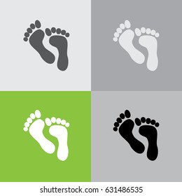 Web icon. Foot. vector illustration