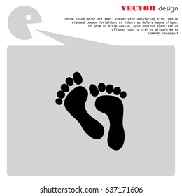 Web icon. Foot. vector illustration