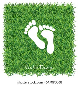 Web icon. Foot. vector illustration