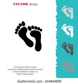 Web icon. Foot. vector illustration