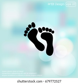 Web icon. Foot. vector illustration
