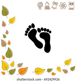 Web icon. Foot. vector illustration