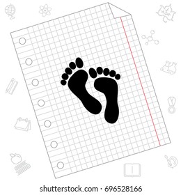 Web icon. Foot. vector illustration