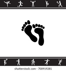 Web icon. Foot. vector illustration