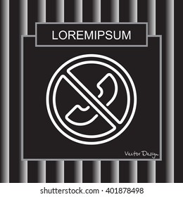 Web icon. Forbidden call, Calls banned