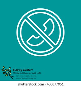 Web icon. Forbidden call, Calls banned