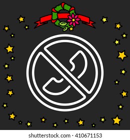 Web icon. Forbidden call, Calls banned