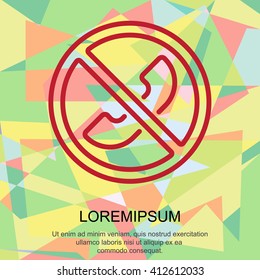 Web icon. Forbidden call, Calls banned