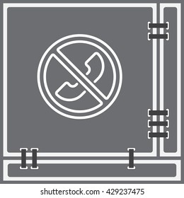 Web icon. Forbidden call, Calls banned