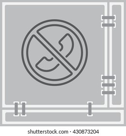 Web icon. Forbidden call, Calls banned