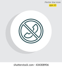 Web icon. Forbidden call, Calls banned