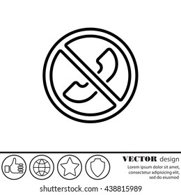 Web icon. Forbidden call, Calls banned