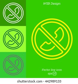 Web icon. Forbidden call, Calls banned