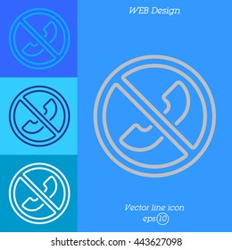 Web icon. Forbidden call, Calls banned