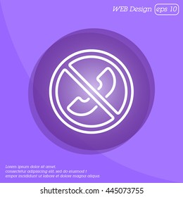 Web icon. Forbidden call, Calls banned
