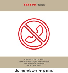 Web icon. Forbidden call, Calls banned