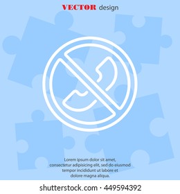 Web icon. Forbidden call, Calls banned