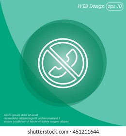 Web icon. Forbidden call, Calls banned