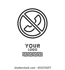 Web icon. Forbidden call, Calls banned