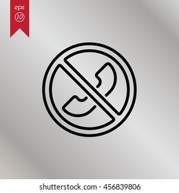 Web icon. Forbidden call, Calls banned